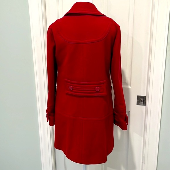 Marc Jacobs red wool military pea coat double breasted - size S - Picture 4 of 8
